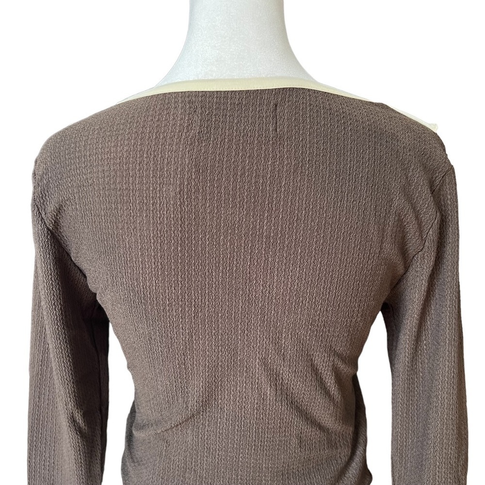 CIDER Lace Up Ruffle Blouse - Picture 6 of 8